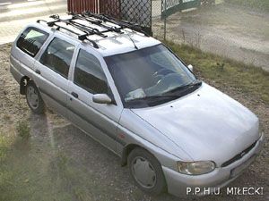 Kompletny, elegancki baga�nik na relingi D2000 REL o d�ugo�ci 108 cm do Ford Escort, Focus, Mondeo i inne - zamykany