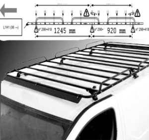 Cruz specjalistyczna platforma baga�owa do Citroen Jumper, Fiat Ducato, Peugeot Boxer, model L1H1 - �adowno�� 175kg.