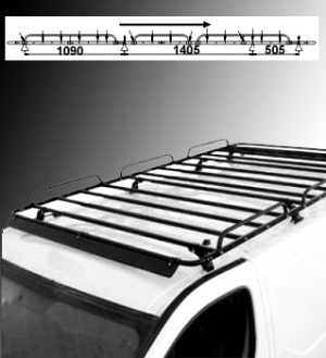 Cruz specjalistyczna platforma baga�owa do Citroen Jumper, Fiat Ducato, Peugeot Boxer, wersja najd�u�sza- �ad. 225 kg.