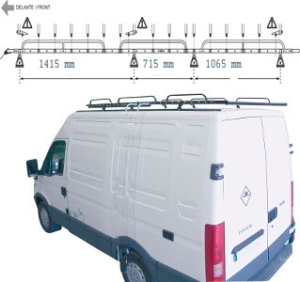 Cruz specjalistyczna platforma baga�owa do Citroen Jumper, Fiat Ducato, Peugeot Boxer, model L3H2 - �adowno�� 225 kg.