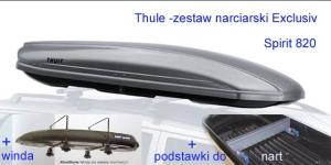 Autobox Thule SPIRIT 820 pepita METALIK zest. narciarski Exclusive + prezent