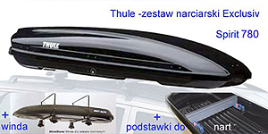 Autobox Thule SPIRIT 780 czarny METALIK zest. narciarski Exclusive