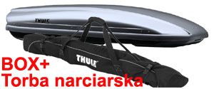 Autobox Thule SPIRIT 780 w kolorze srebrnym METALIK + promocja THULE SKIBAG - torba narciarska GRATIS! + wybierz prezent
