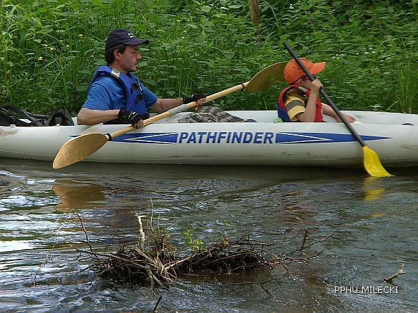 Kajak Pathfinder dwuosobowy o wymiarach 400x90x38cm sp�yw