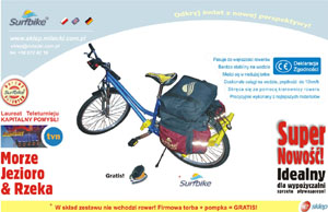 SURFBIKE ADVENTURE czyli rowerem po wodzie KAPITALNY POMYS� - POSEZONOWA WYPRZEDA�!!!