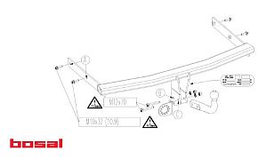Hak holowniczy Bosal (sta�y z odkr�can� kul�) do Seat Ibiza Hatchback 3/5d 09/2008-> uci�g 1200 kg