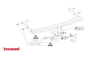 Hak holowniczy Bosal (automatyczny) do Seat Ibiza Hatchback 3/5d 09/2008-> uci�g 1200 kg