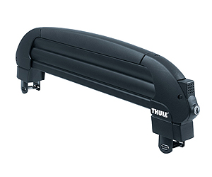 Uchwyty narciarskie THULE Snowpro 748 do przewozu 4 par nart lub 2 snowboard'�w (podwy�szany) - 2 szt. zamykany