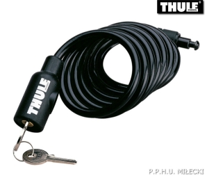 Linka z zamkiem Thule 538 o d�. 1,80m do zabezpieczenia rower�w na baga�nikach np. 968, 9103, 9104 i innych