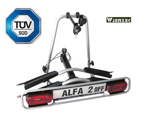Platforma rowerowa Alfa 2 OffRoad dla teren�wek z ko�em zapasowym (2 rowery)