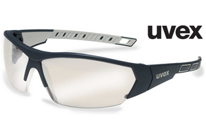 UVEX i-works Okulary lustrzane w kolorze czarno-szarym ochrona UV100% przepuszczalno wiata ok. 53%