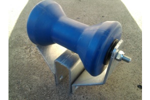 Rolka kilowa pojedyncza, niebieska DYSZLOWA 80x40mm kompletna - do przyczep pododziowych BRENDERUP 102375