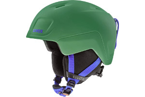 Kask narciarski snowboardowy dziecicy Uvex Heyya Pro Green Blue Mat rozmiar 51-55